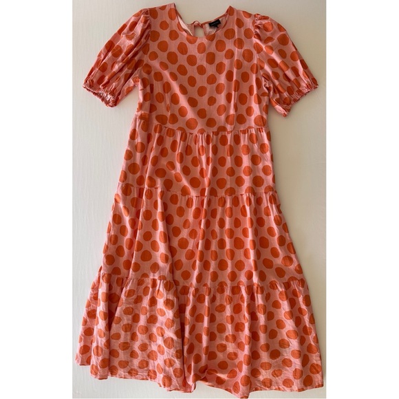 Who What Wear Short Puff Sleeve Polka Dot Maxi Dress XXL - Picture 2 of 16